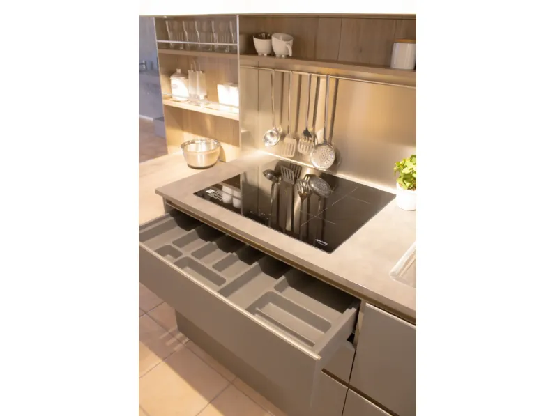Cucina ad angolo Veneta Cucine Oyster SCONTATA 55%
