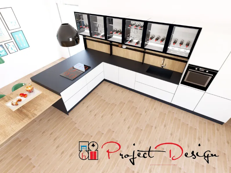 Cucina design con penisola Meg  Arredo3 a prezzo ribassato