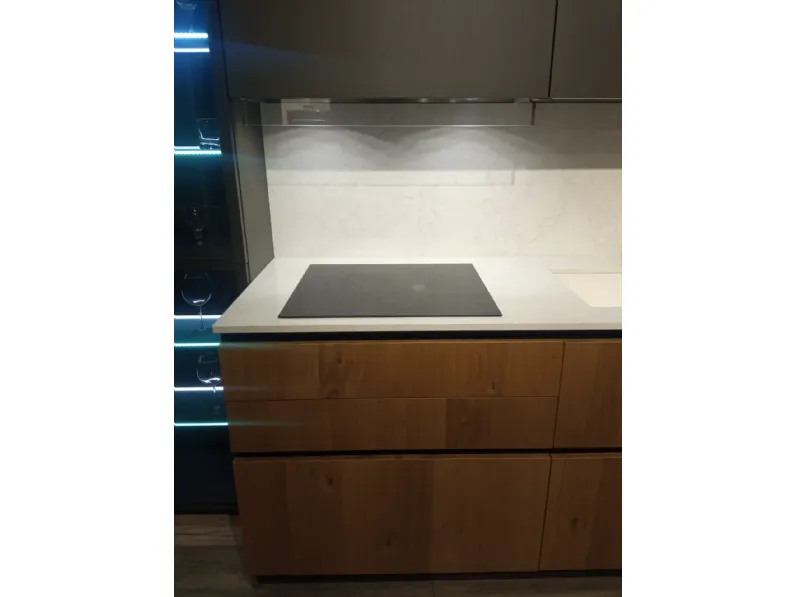 Cucina rovere chiaro design lineare Arrex Loft wood a soli 6498 Euro