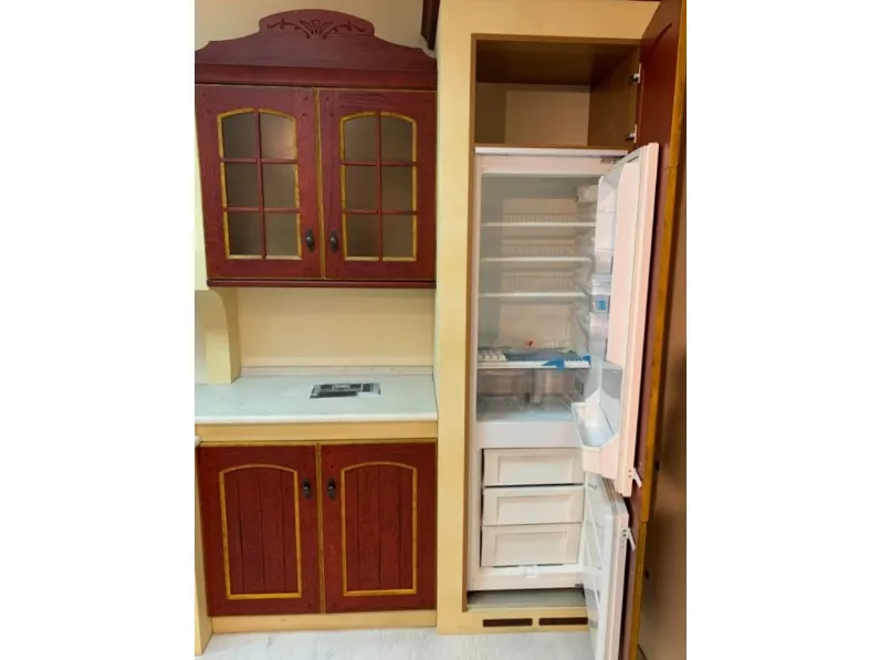 Cucina rossa classica con isola Arrex Morgana a soli 11700€
