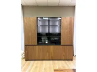 Cucina lineare in legno noce Menta a prezzo ribassato