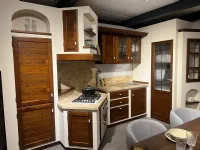 Cucina Giaconi & raponi in muratura ad angolo noce in legno Ger