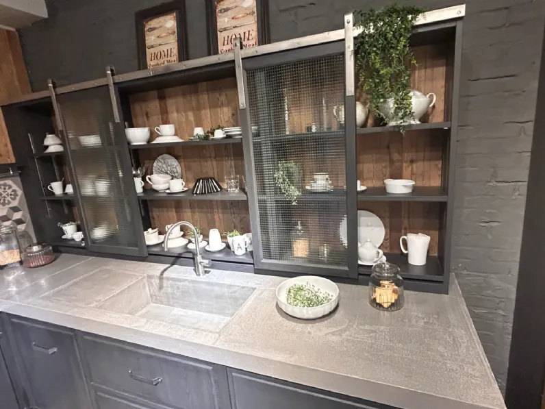 Cucina Brera v industriale antracite Marchi cucine ad angolo scontata 50%