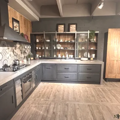 Cucina Brera v industriale antracite Marchi cucine ad angolo scontata 50%
