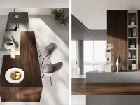 Cucina Q01 design altri colori Ar-due con isola scontata 30%