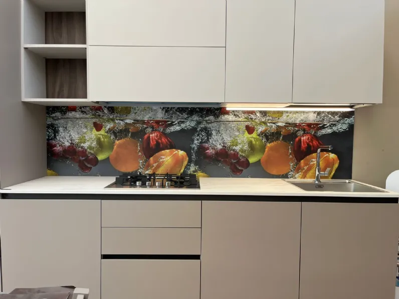 Cucina tortora design lineare Cucina ardue light brown Ar-due scontata