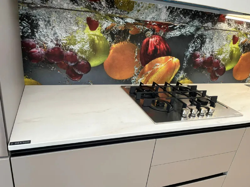 Cucina tortora design lineare Cucina ardue light brown Ar-due scontata