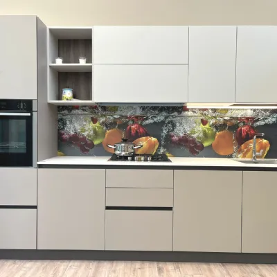 Cucina tortora design lineare Cucina ardue light brown Ar-due scontata