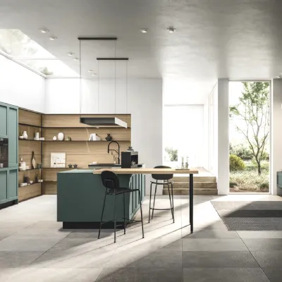 Cucina Alma 04 design grigia Arredo3 con penisola scontata 30%