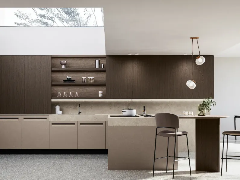 Cucina altri colori moderna con penisola Tekna 03 Arredo3 a soli 22656 Euro