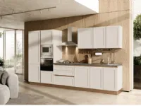 Cucina lineare moderna bianca Artigianale Luisa a soli 3600 Euro