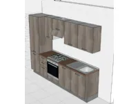 Cucina grigia moderna lineare Angela Giannei in Offerta Outlet