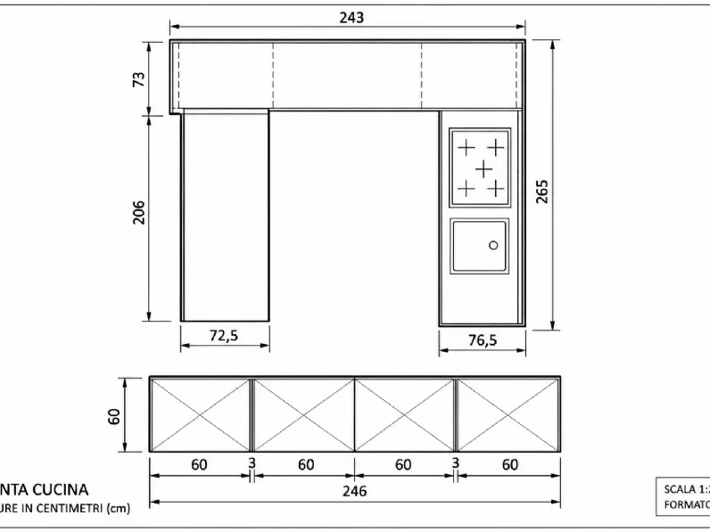 Cucina Gola di Euromobil in Offerta Outlet -50%