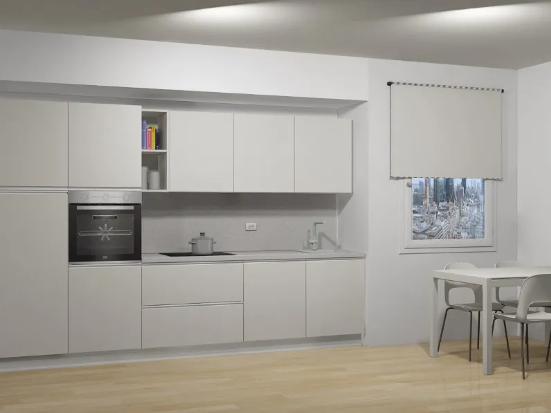 Cucina a prezzo scontato lineare moderna Smart kmaniglia Gicinque