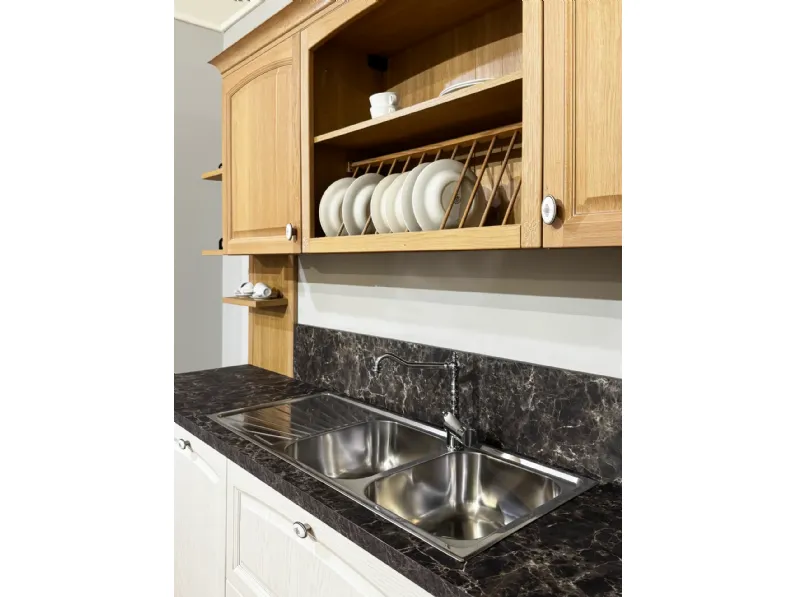 Cucina Mida classica bianca Colombini casa ad angolo scontata 50%
