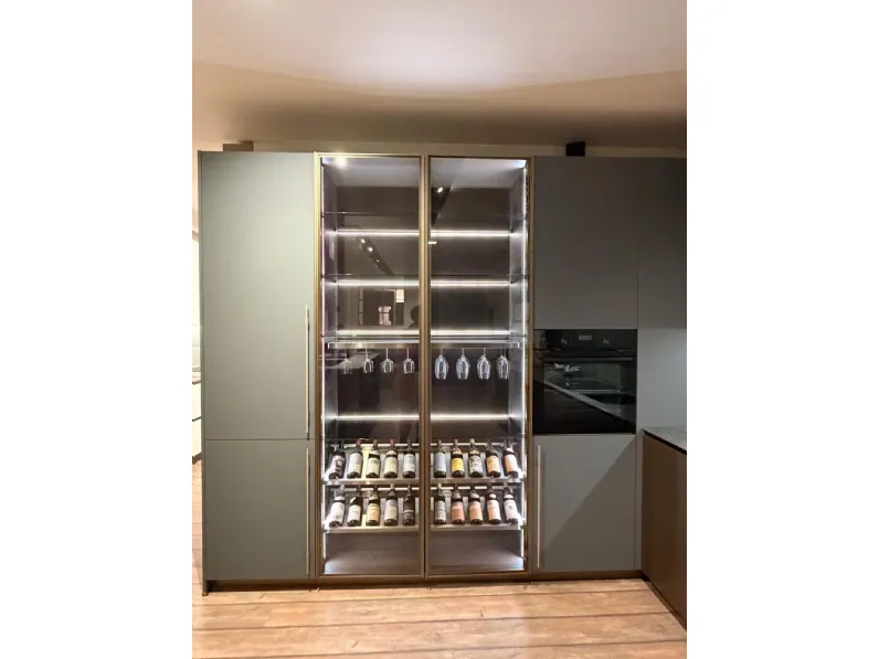 Cucina green ad angolo Stosa con uno sconto imperdibile