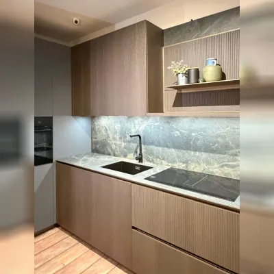 Cucina green ad angolo Stosa con uno sconto imperdibile