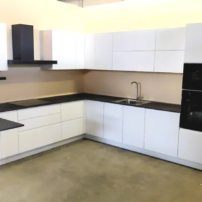 Cucina bianca moderna ad angolo Arrex Gea pet a soli 4400 Euro