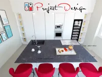 Cucina bianca design con isola Astra Line  a soli 9500