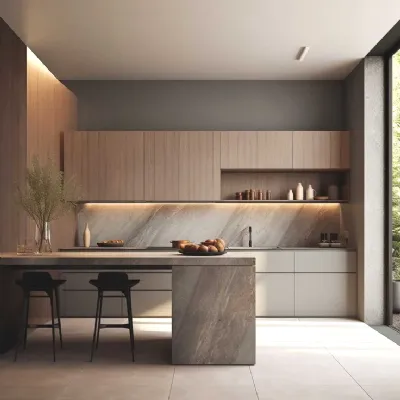 Cucina a prezzo scontato con penisola moderna Modello easy stile unico Artigianale