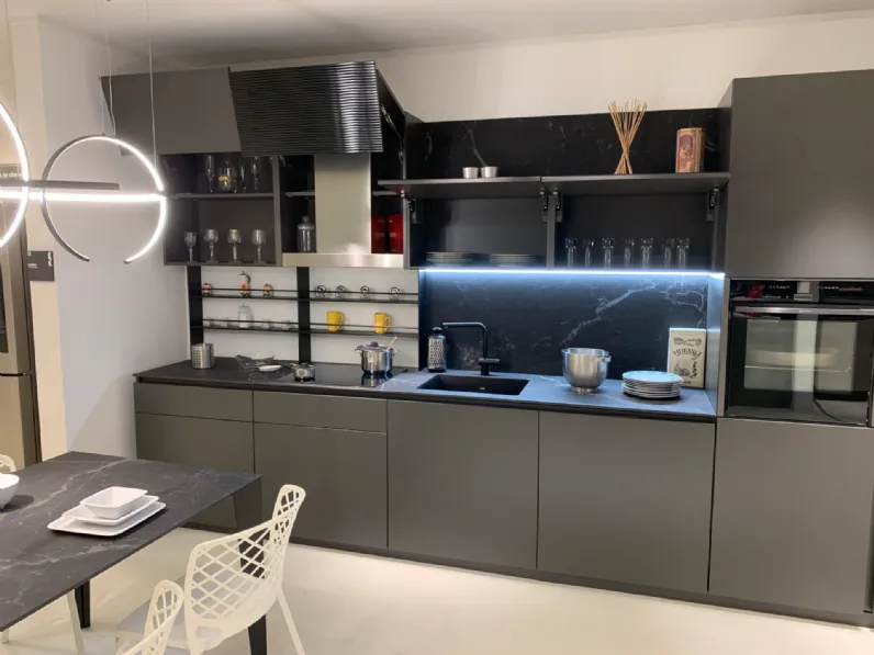 Cucina antracite moderna lineare Libra Scavolini a soli 13900€