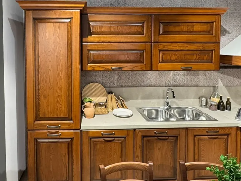 Cucina La casa moderna classica ad angolo noce in legno Panera