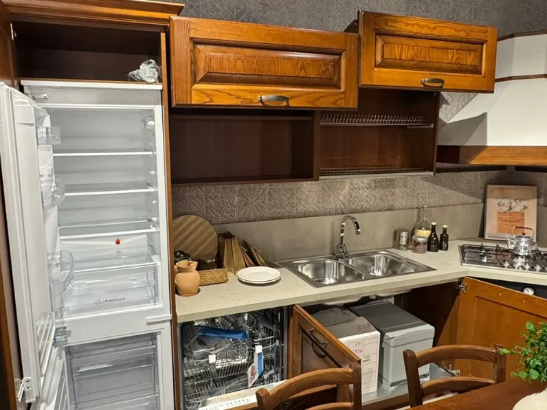 Cucina La casa moderna classica ad angolo noce in legno Panera