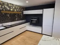 Cucina ad angolo moderna bianca Ar-tre Cucina up design laccata piano quarzite  a soli 10830 Euro