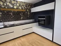 Cucina ad angolo moderna bianca Ar-tre Cucina up design laccata piano quarzite  a soli 10830 Euro