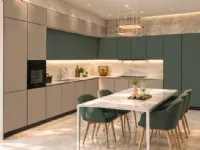 Cucina ad angolo in laccata opaco a prezzo ribassato 40%