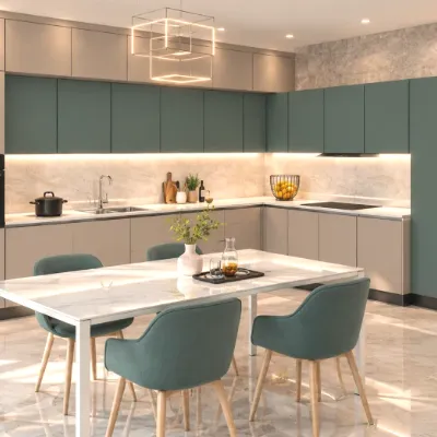 Cucina ad angolo in laccata opaco a prezzo ribassato 40%