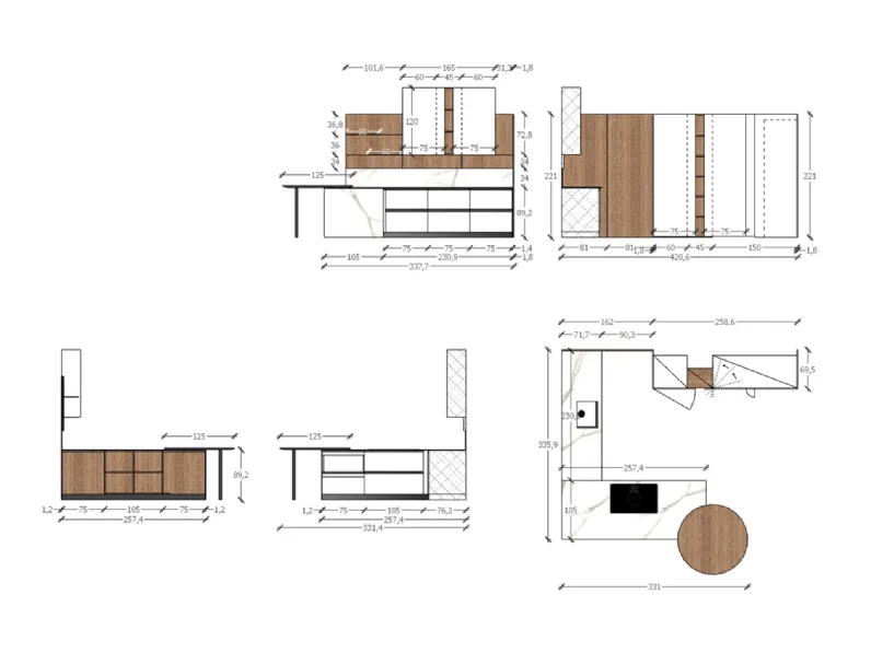 Cucina Plan 01 outlet di Diotti.com scontata -60%