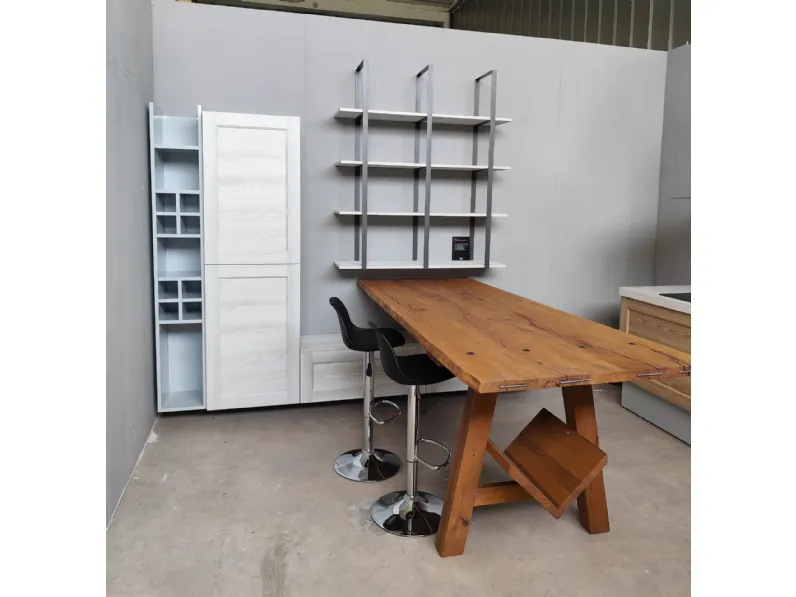Cucina Fiorella sole design azzurra Arrex ad angolo scontata 67%