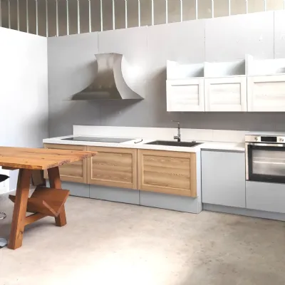 Cucina Fiorella sole design azzurra Arrex ad angolo scontata 67%