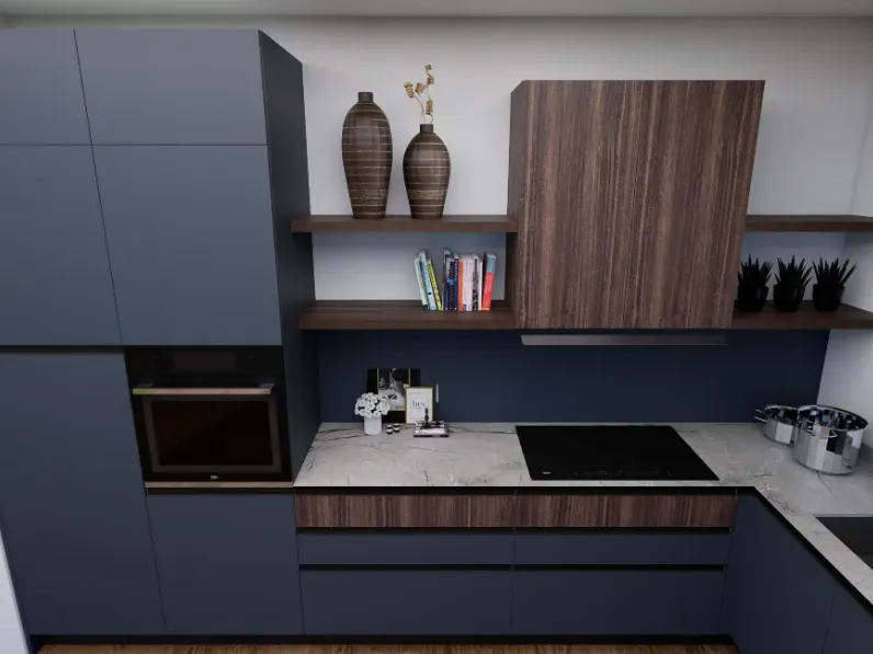Cucina blu moderna ad angolo Cucina kali composizione 15 Arredo3 a soli 7200 Euro