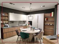 Cucina ad angolo in legno noce Kalì time a prezzo scontato