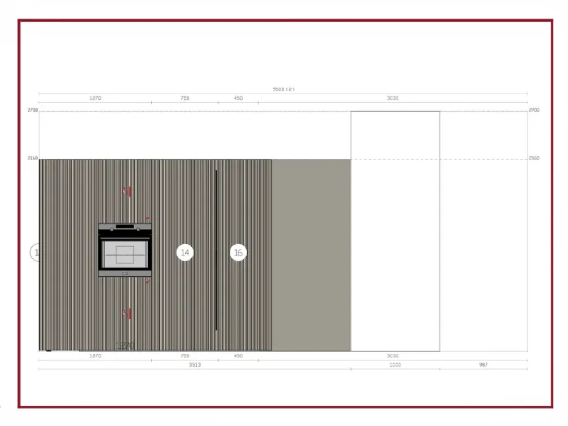 Cucina ad angolo in legno noce Kalì time a prezzo scontato
