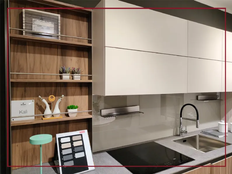 Cucina ad angolo in legno noce Kalì time a prezzo scontato