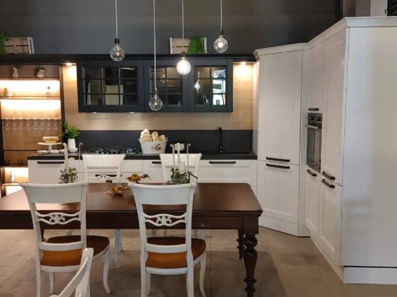 Cucina bianca country ad angolo Cucina aran ylenia Aran scontata