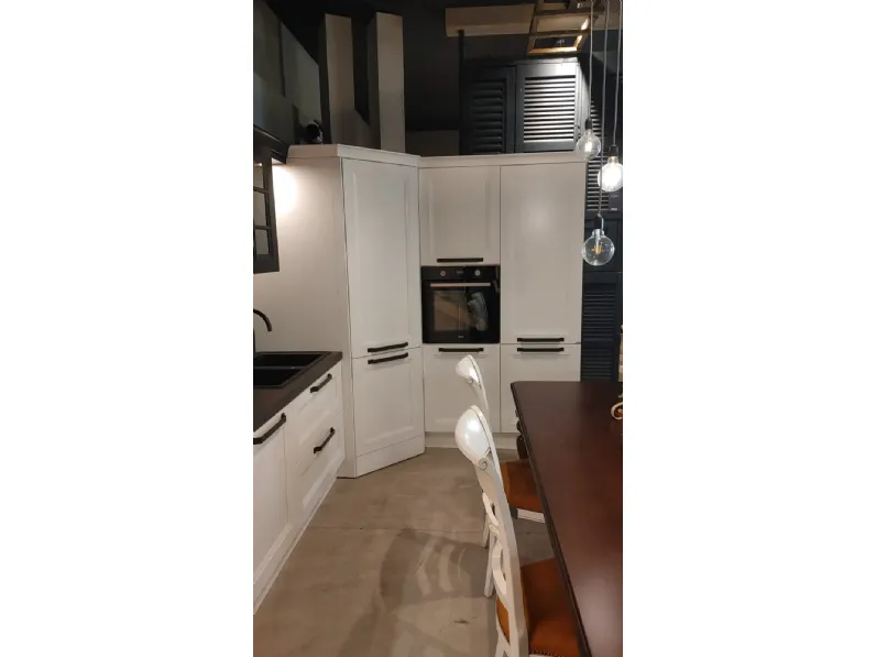 Cucina bianca country ad angolo Cucina aran ylenia Aran scontata