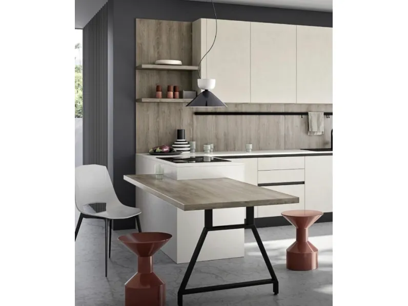 Cucina Ar-due moderna ad angolo altri colori in melaminico Easy 018