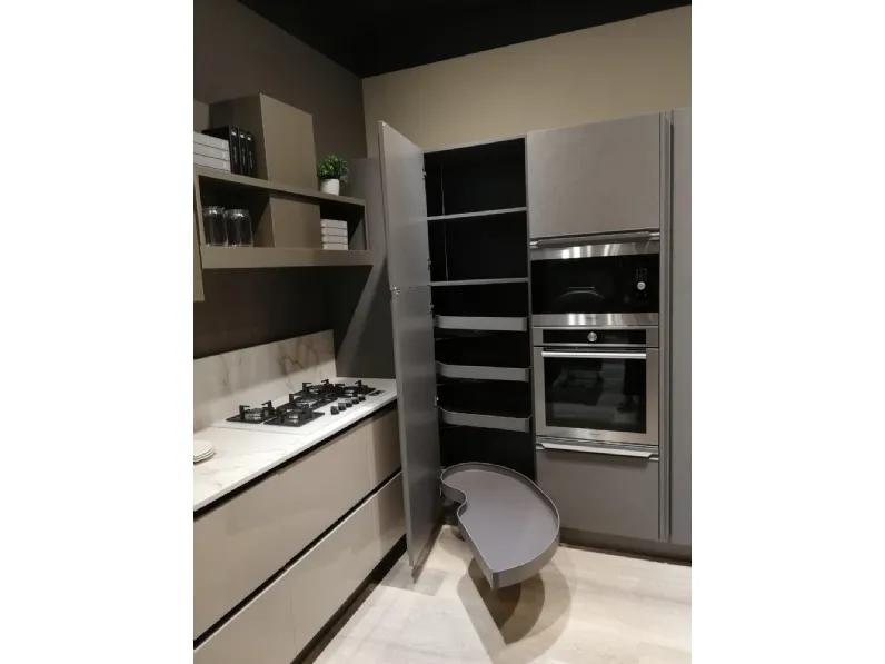 Cucina Round neck moderna tortora Lube cucine ad angolo scontata 53%