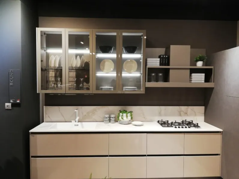 Cucina Round neck moderna tortora Lube cucine ad angolo scontata 53%