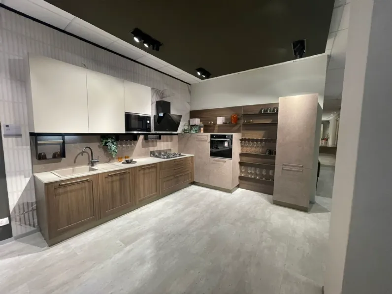 Cucina moderna lineare Cv 647 city e infinity Stosa a prezzo ribassato