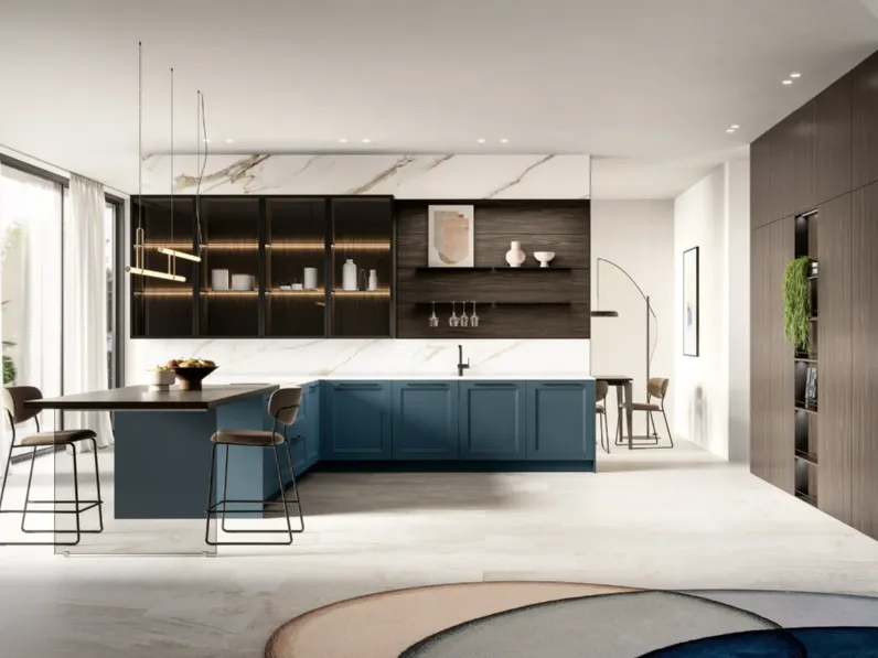 Cucina Meg 01 moderna altri colori Arredo3 con penisola scontata 33%