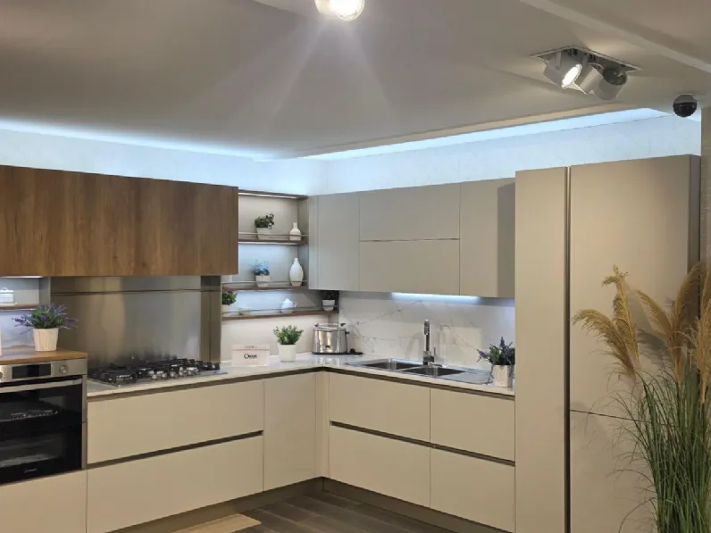 Cucina ad angolo moderna grigia Veneta Cucine Oyster a soli 10300 Euro