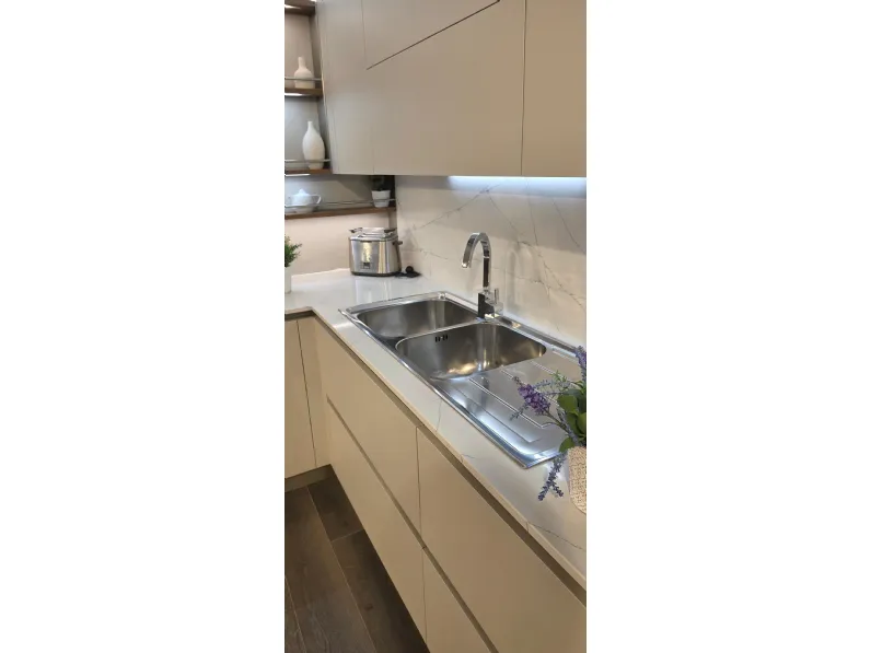 Cucina ad angolo moderna grigia Veneta Cucine Oyster a soli 10300 Euro