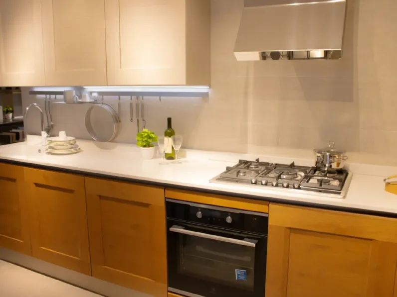 Cucina rovere chiaro moderna ad angolo Dialogo Veneta Cucine a soli 8303€
