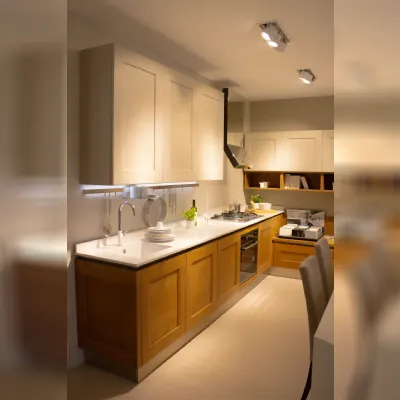 Cucina rovere chiaro moderna ad angolo Dialogo Veneta cucine a soli 8303