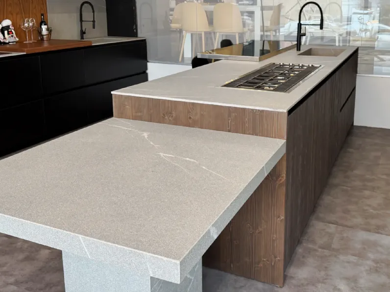 Cucina con isola Artigianale Cucina atelier wood tristrato abete SCONTATA 52%